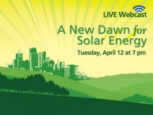 A New Dawn for Solar Energy Lecture & Webcast