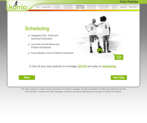 ROI Tool Website Design - Korrio's Cost Savings Calculator 