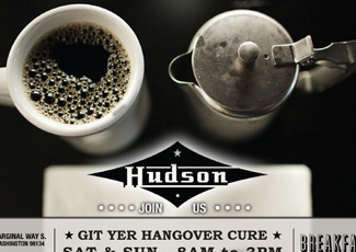 Hudson Restaurant Postcard Series Design