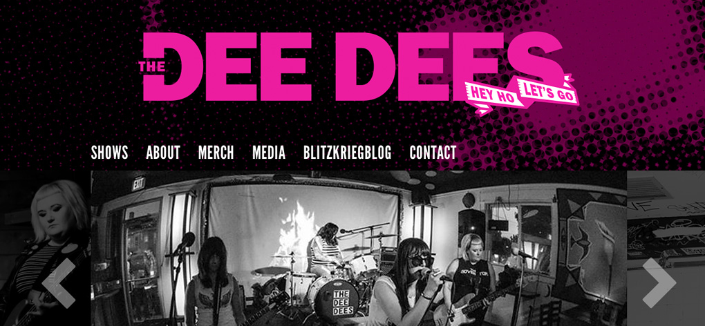 Inspired by the Ramones—the Dee Dees New Logo and Website Design